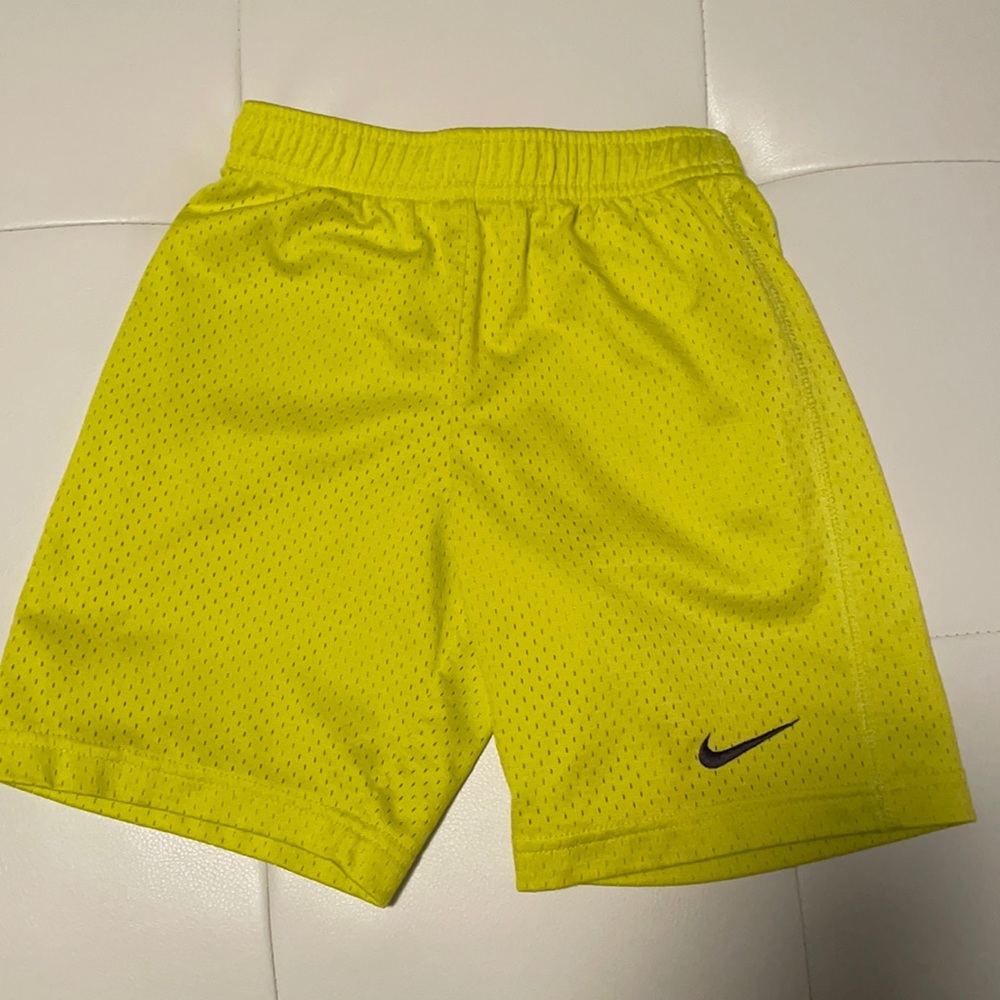 Boys neon yellow Nike shorts